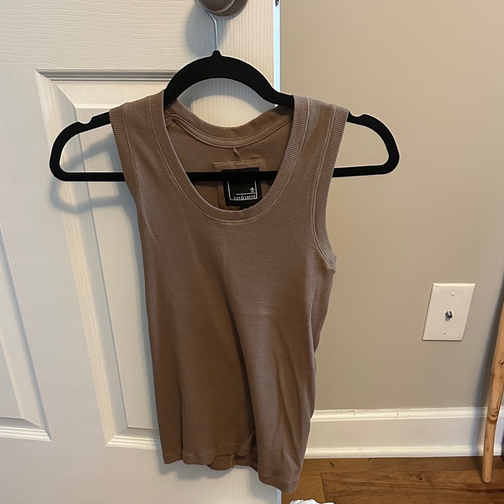Coffee colored Lily and Lottie tank